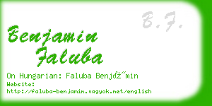 benjamin faluba business card